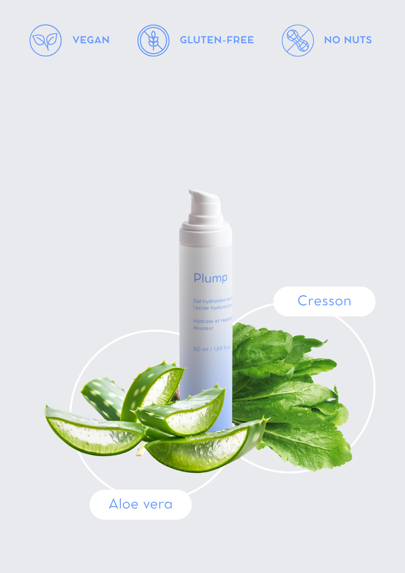 Plump. Gel hydratant non-gras